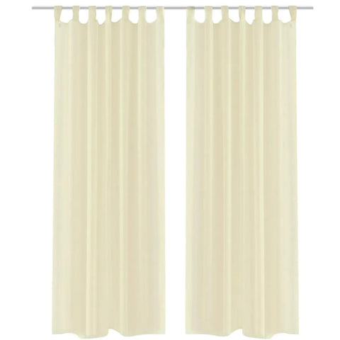 Cream Sheer Curtain 140 x 175 cm 2 pcs