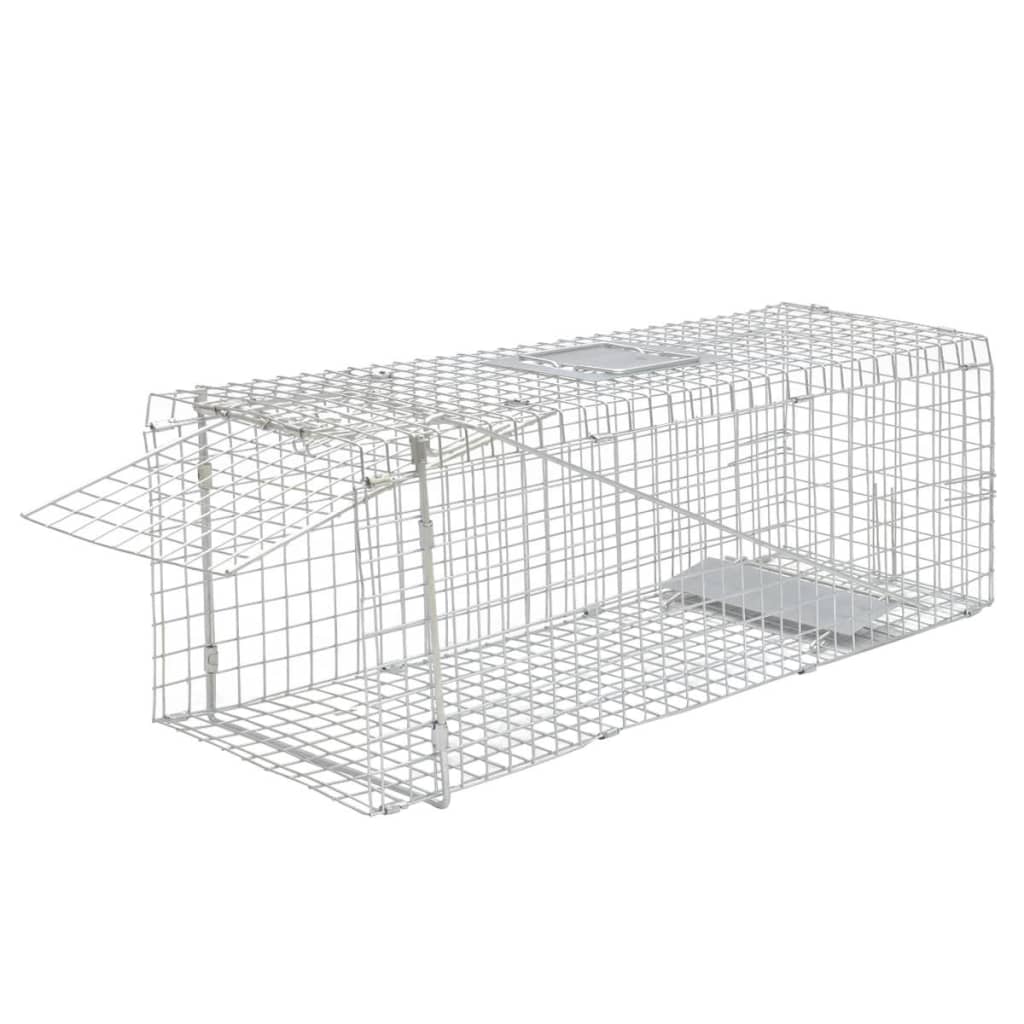 vidaXL Galvanised Live Trap 80 cm