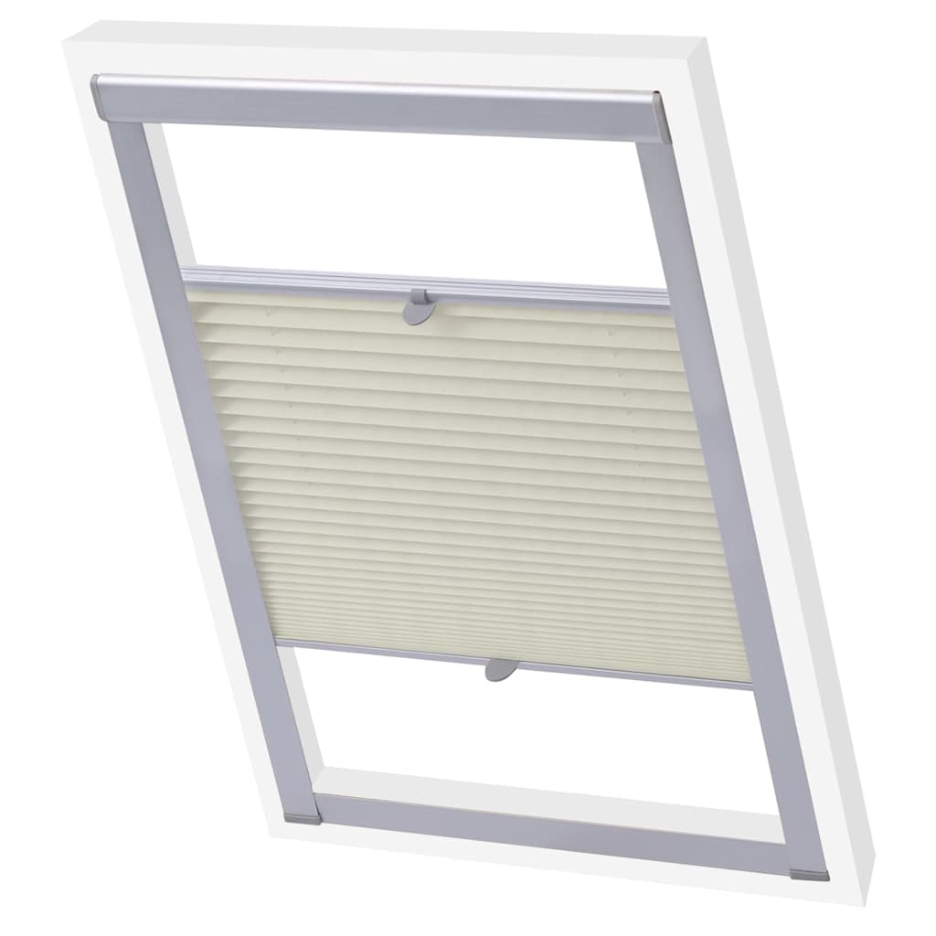 vidaXL Pleated Blinds Cream F06