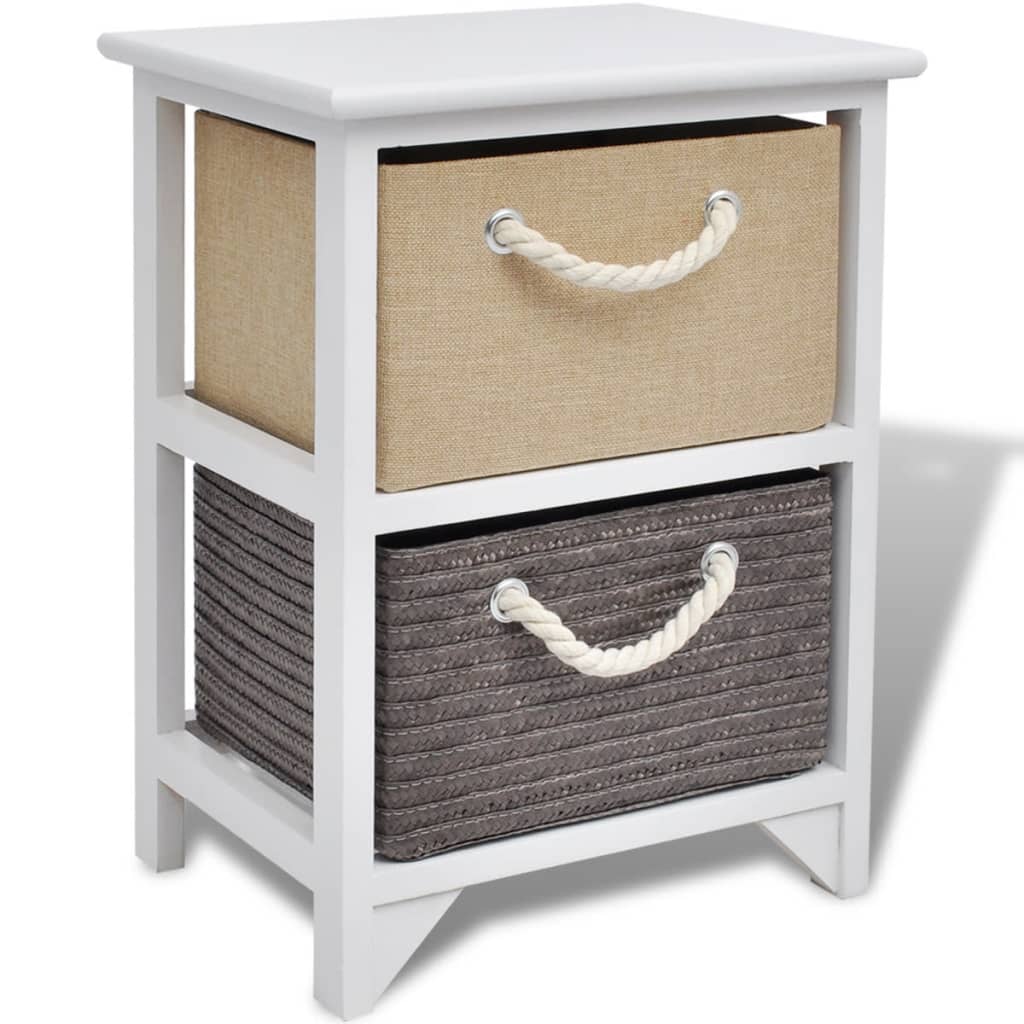 vidaXL Bedside Cabinet Wood