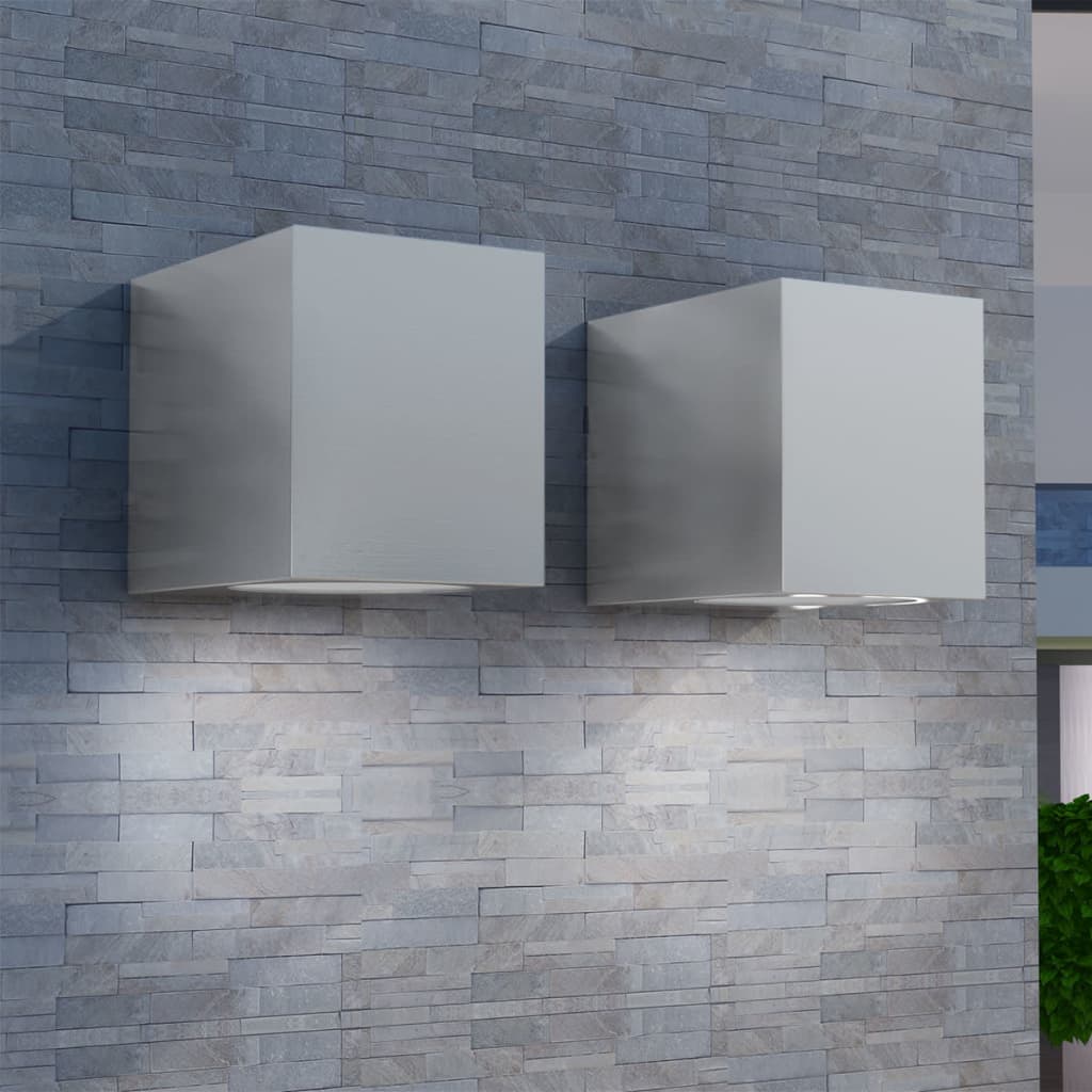 vidaXL Cube Outdoor Wall Lights 2 pcs