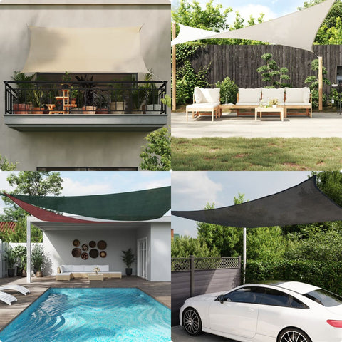 vidaXL Sunshade Sail HDPE Triangular 3.6x3.6x3.6 m Beige