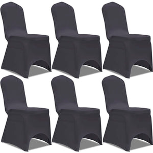 vidaXL Stretch Chair Cover 6 pcs Anthracite