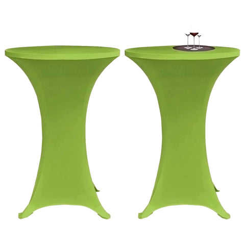 vidaXL Stretch Table Cover 2 pcs 60 cm Green