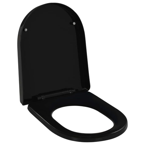 vidaXL Soft-close Toilet Seat with Quick-release Design Black