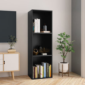 vidaXL Book Cabinet/TV Cabinet Black 36x30x114 cm Engineered Wood