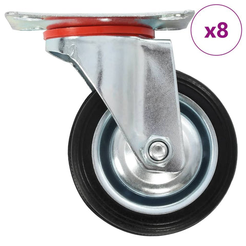 vidaXL 8 pcs Swivel Casters 75 mm