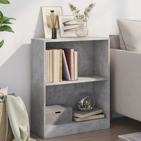 vidaXL Bookshelf Concrete Grey 60x24x76 cm Engineered Wood