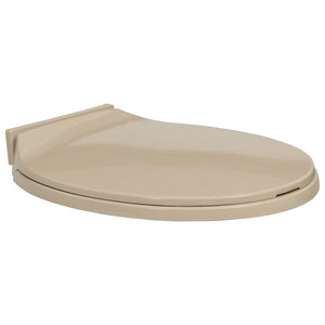 vidaXL Soft-Close Toilet Seat Beige Oval