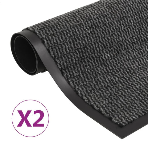 vidaXL Dust Control Mats 2 pcs Rectangular Tufted 40x60 cm Anthracite