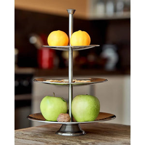 Excellent Houseware 3-tier Serving Stand 36.5 cm Stainless Steel