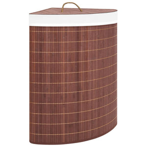 vidaXL Bamboo Corner Laundry Basket Brown 60 L