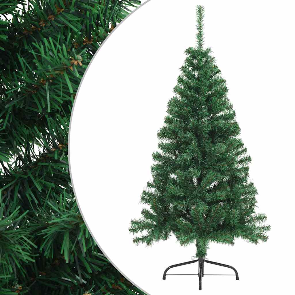 vidaXL Artificial Half Christmas Tree with Stand Green 150 cm PVC