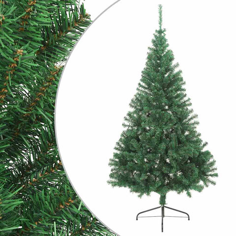 vidaXL Artificial Half Christmas Tree with Stand Green 180 cm PVC