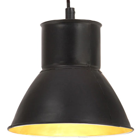 vidaXL Hanging Lamp 25 W Black Round 17 cm E27