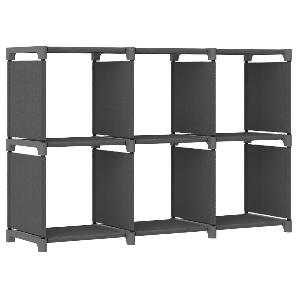 vidaXL 6-Cube Display Shelf Grey 103x30x72.5 cm Fabric