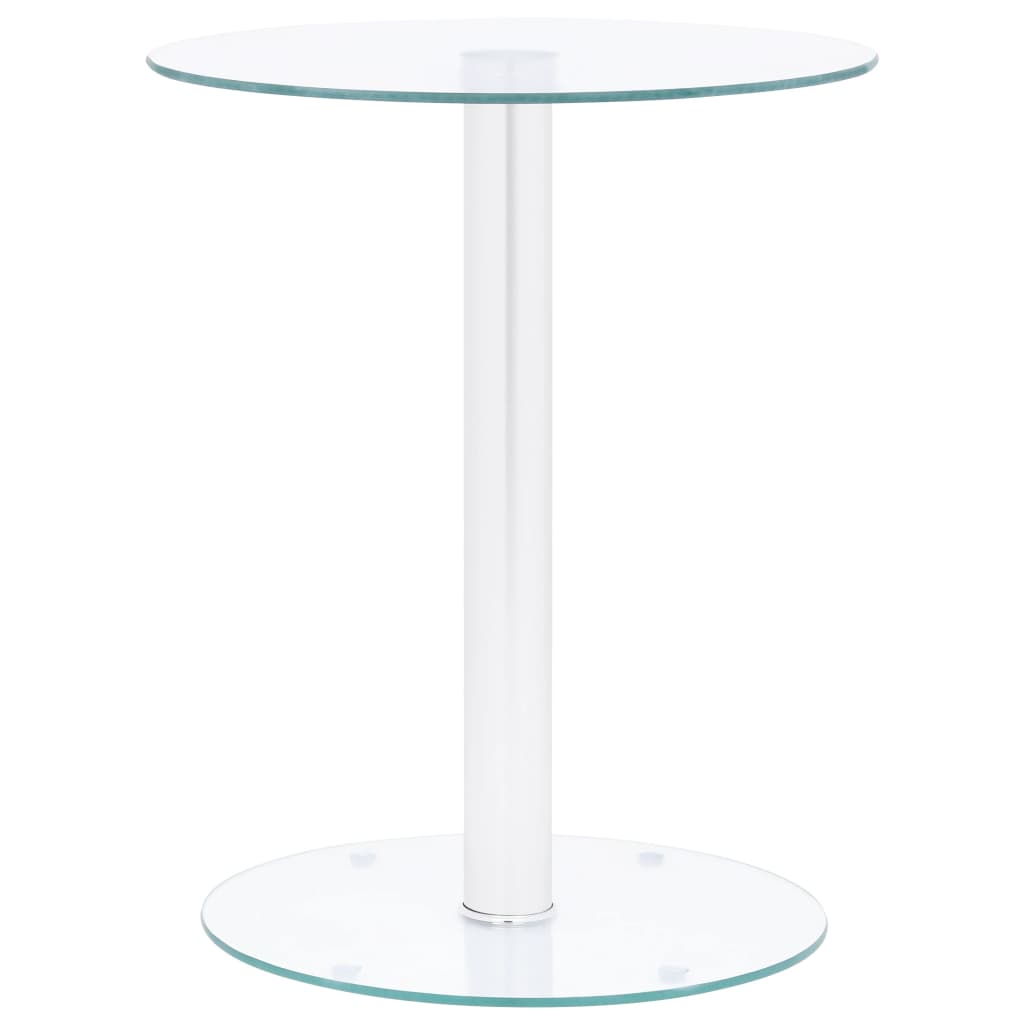 vidaXL Coffee Table Transparent 40 cm Tempered Glass