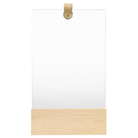 vidaXL Wall Mirror Solid Pinewood 23x39.5 cm