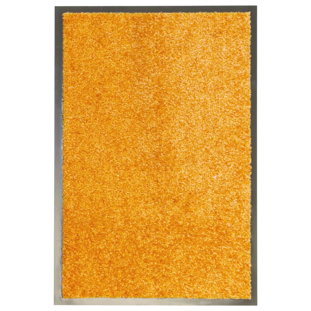 vidaXL Doormat Washable Orange 40x60 cm