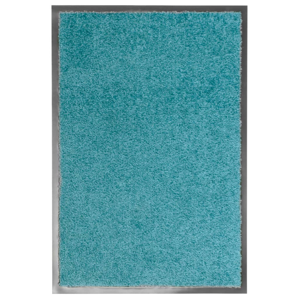 vidaXL Doormat Washable Cyan 40x60 cm