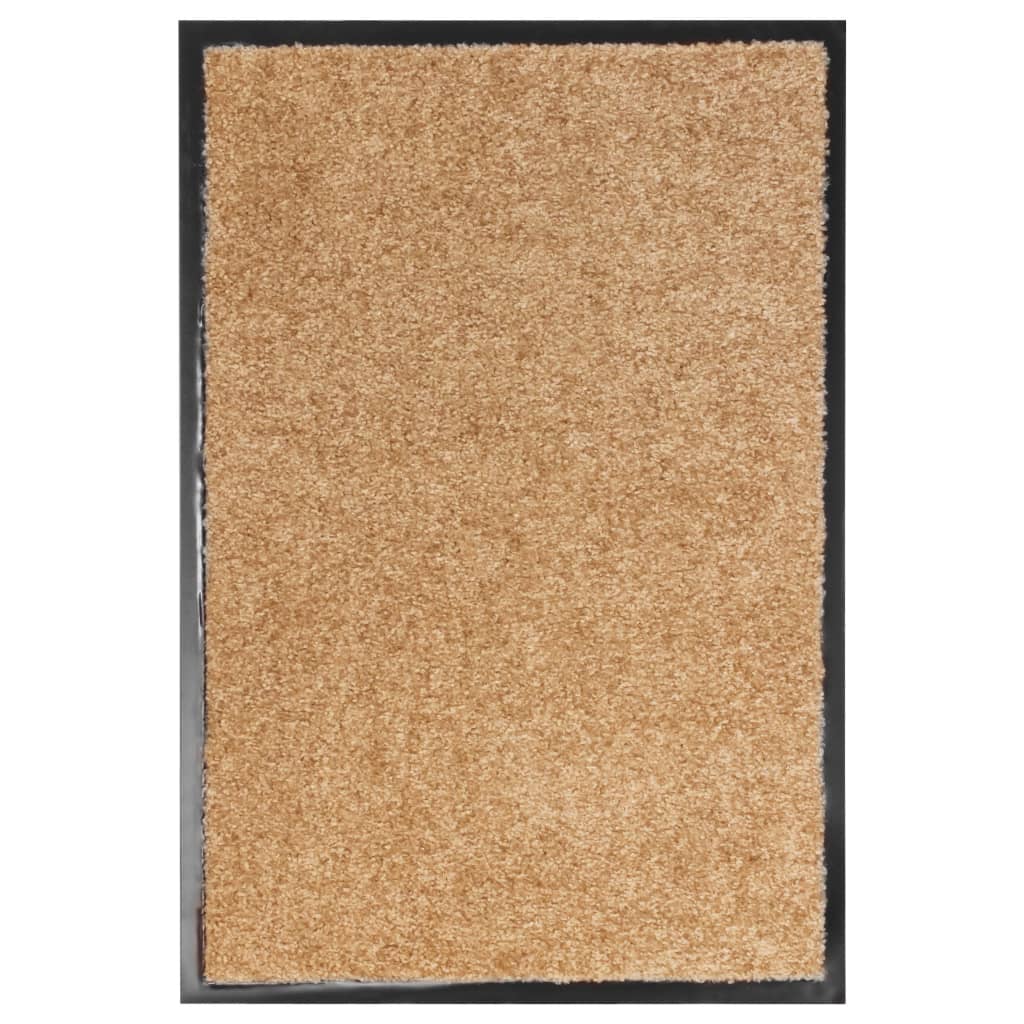 vidaXL Doormat Washable Cream 40x60 cm