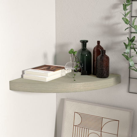 vidaXL Floating Corner Shelf Oak 35x35x3.8 cm MDF