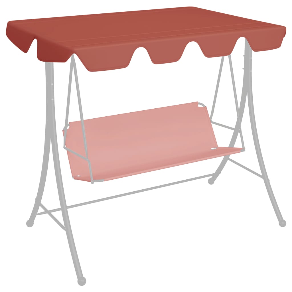 vidaXL Replacement Canopy for Garden Swing Terracotta 150/130x105/70cm