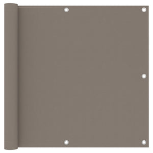 vidaXL Balcony Screen Taupe 90x400 cm Oxford Fabric