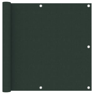 vidaXL Balcony Screen Dark Green 90x400 cm Oxford Fabric