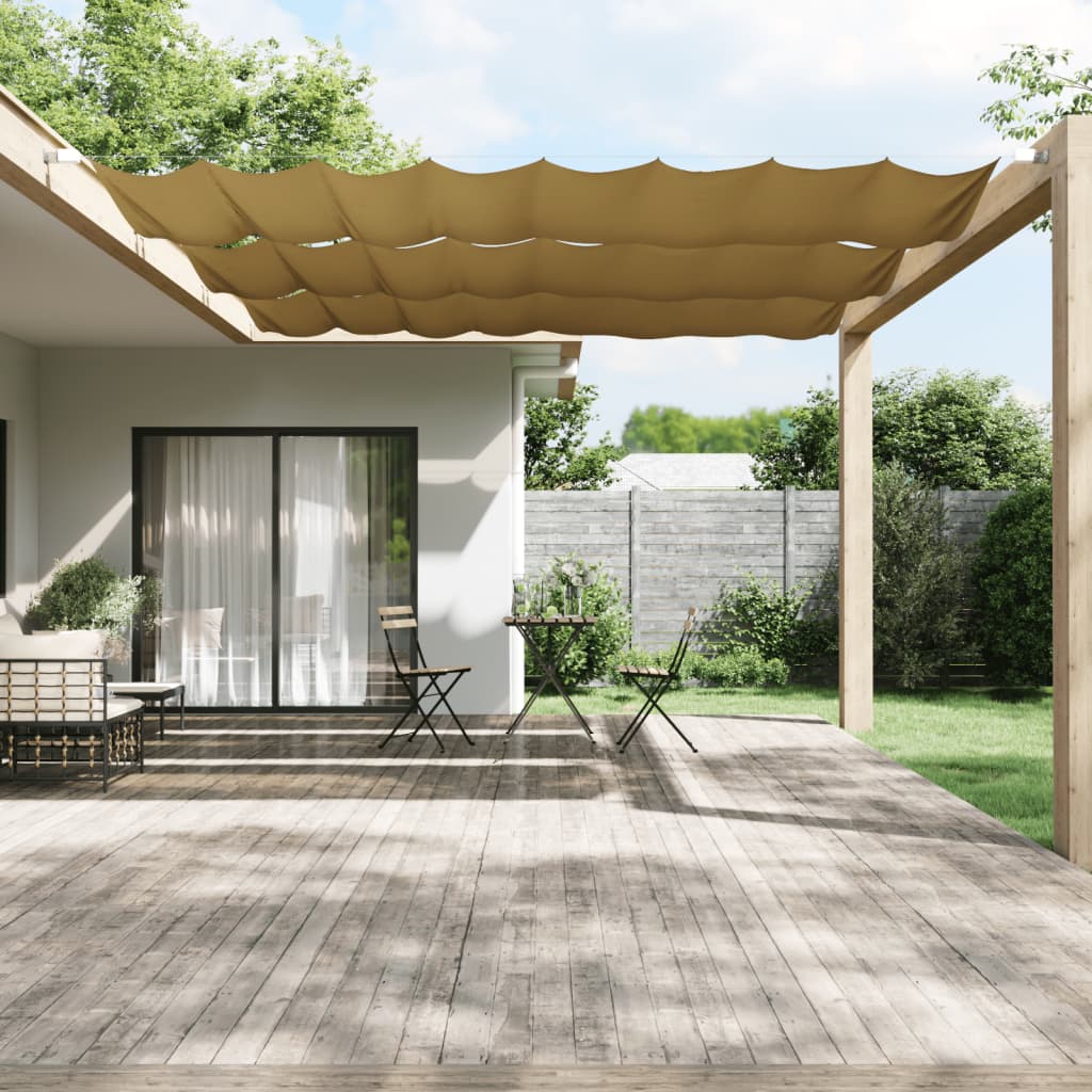 vidaXL Vertical Awning Beige 140x420 cm Oxford Fabric