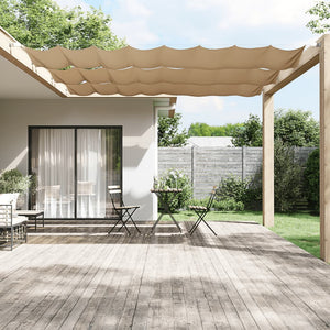 vidaXL Vertical Awning Taupe 100x420 cm Oxford Fabric