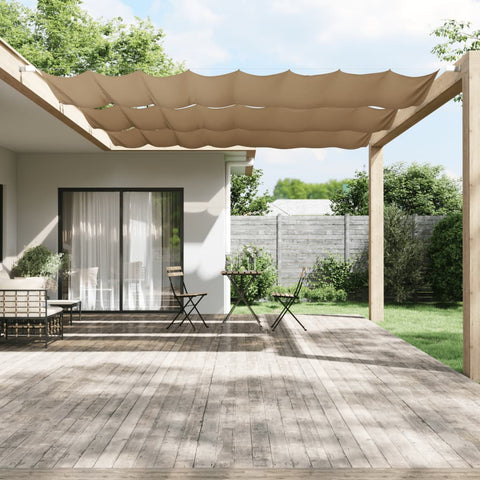 vidaXL Vertical Awning Taupe 140x420 cm Oxford Fabric