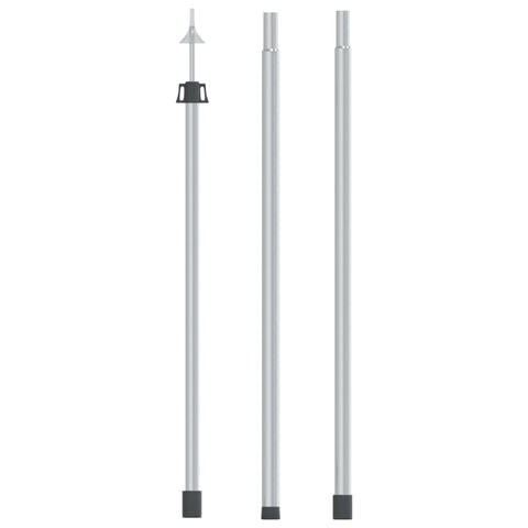 vidaXL Telescopic Tarp Pole with Length of 102-260 cm Aluminum