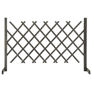 vidaXL Garden Trellis Fence Grey 120x90 cm Solid Firwood