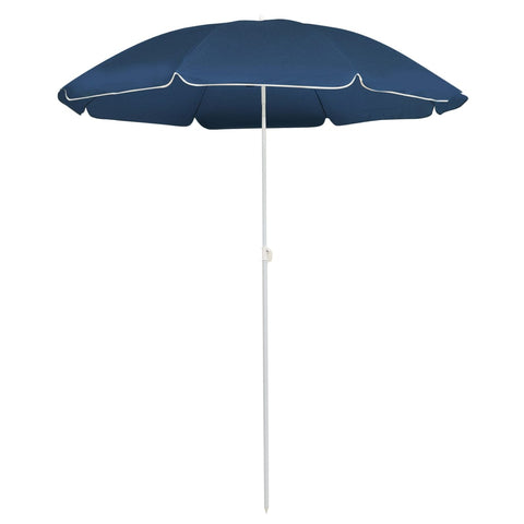 vidaXL Garden Parasol  with Steel Pole Blue 180 cm