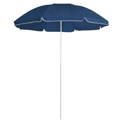 vidaXL Garden Parasol with Steel Pole Blue 180 cm