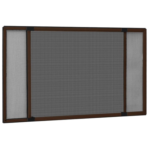 vidaXL Extendable Insect Screen for Windows Brown