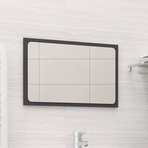 vidaXL Bathroom Mirror Grey 60x1.5x37 cm Engineered Wood