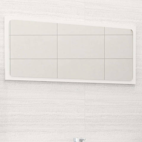 vidaXL Bathroom Mirror High Gloss White 80x1.5x37 cm Engineered Wood