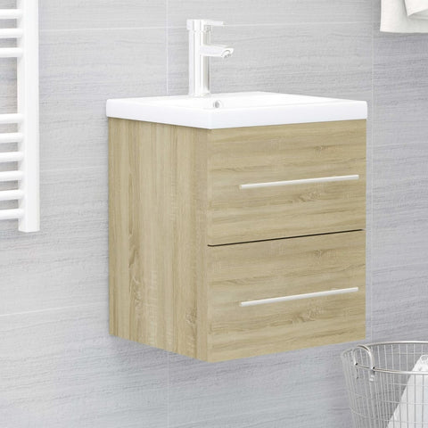 vidaXL Sink Cabinet Sonoma Oak 41x38.5x48 cm Engineered Wood