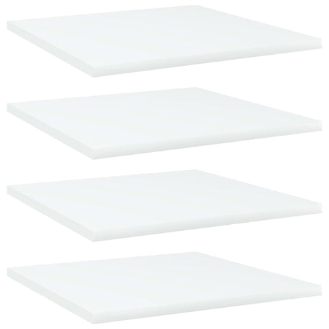 vidaXL Bookshelf Boards 4 pcs White 40x40x1.5 cm Engineered Wood