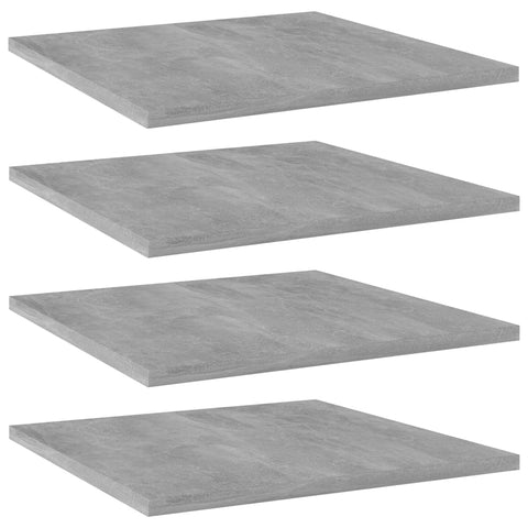 vidaXL Bookshelf Boards 4 pcs Concrete Grey 40x40x1.5 cm Engineered Wood