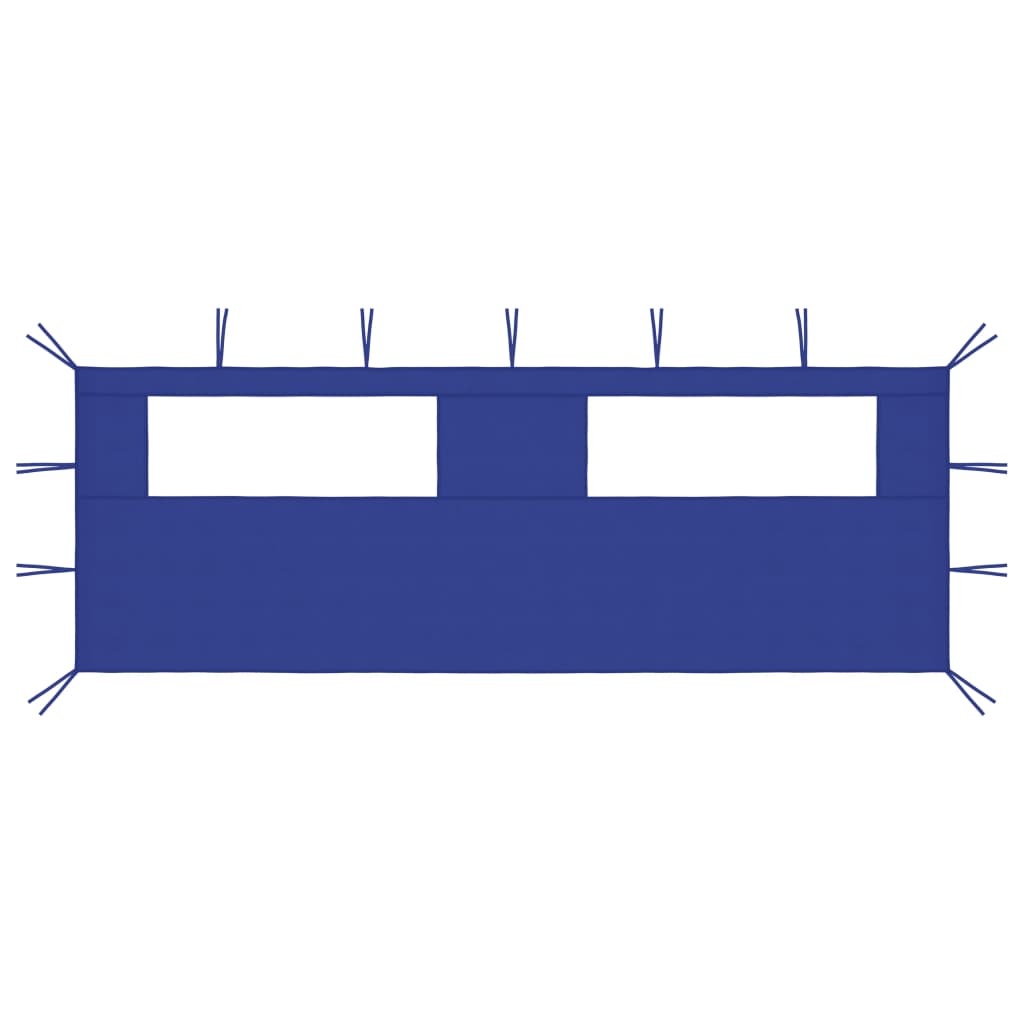 vidaXL Gazebo Sidewall with Windows 6x2 m Blue