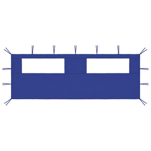 vidaXL Gazebo Sidewall with Windows 6x2 m Blue