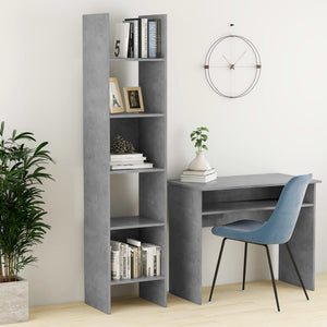 vidaXL Book Cabinet Concrete Grey 40x35x180 cm Engineered Wood