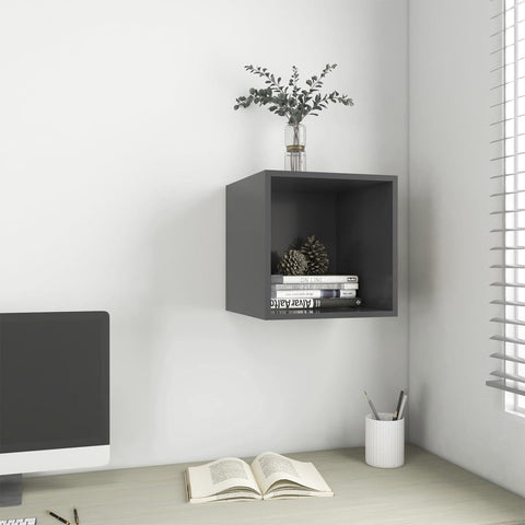 vidaXL Wall Cabinet Grey 37x37x37 cm Engineered Wood