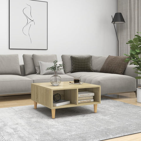 vidaXL Coffee Table Sonoma Oak 60x60x30 cm Engineered Wood