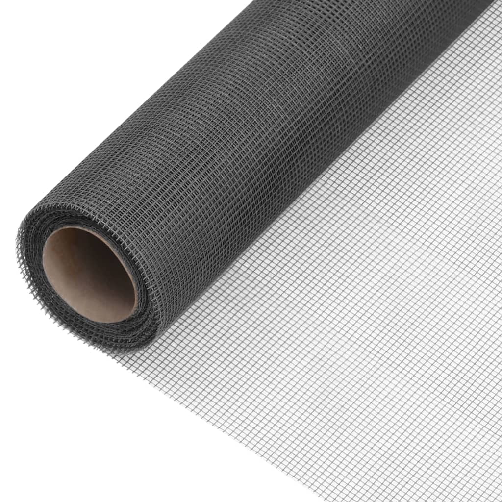 vidaXL Mesh Screen Fiberglass 60x2000 cm Black