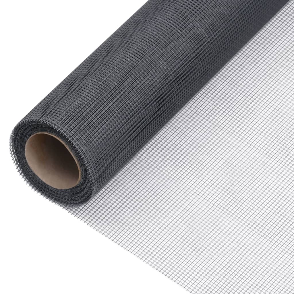 vidaXL Mesh Screen Fiberglass 60x2000 cm Grey