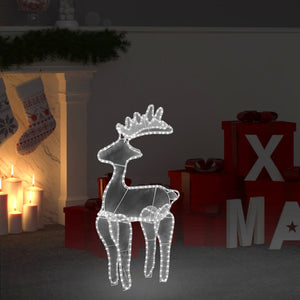 vidaXL Reindeer Christmas Decoration with Mesh 306 LEDs 60x24x89cm